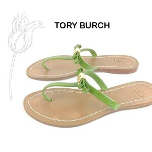 Tory Burch Leaf Green Leighanne Flat Thong